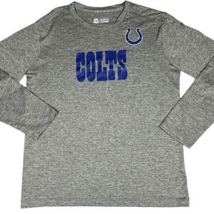 Majestic Indianapolis Colts Shirt Mens Gray Long Sleeve Tee NFL NO SIZE TAG‎